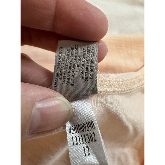 Easywear By Chicos Basic Tank Top Womens 3 Peach Slinky Knit Stretch Scoop Neck - Picture 9 of 9